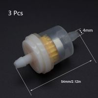 3Pcs Motorcycle Petrol Gas Gasoline Fuel Oil Filter For Universal Scooter Moped Scooter Dirt Bike ATV Go Kart 4mm hole Size