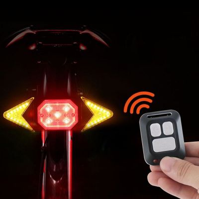 Bike Turning Signal Light Remote Control Bicycle Wireless Direction Indicator MTB Rear Light USB Rechargeable Cycling Taillight