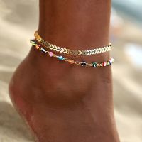 【CW】❀℡  Colorful Beads Anklets Turtle Beach Ankle Foot Leg Chain Jewelry