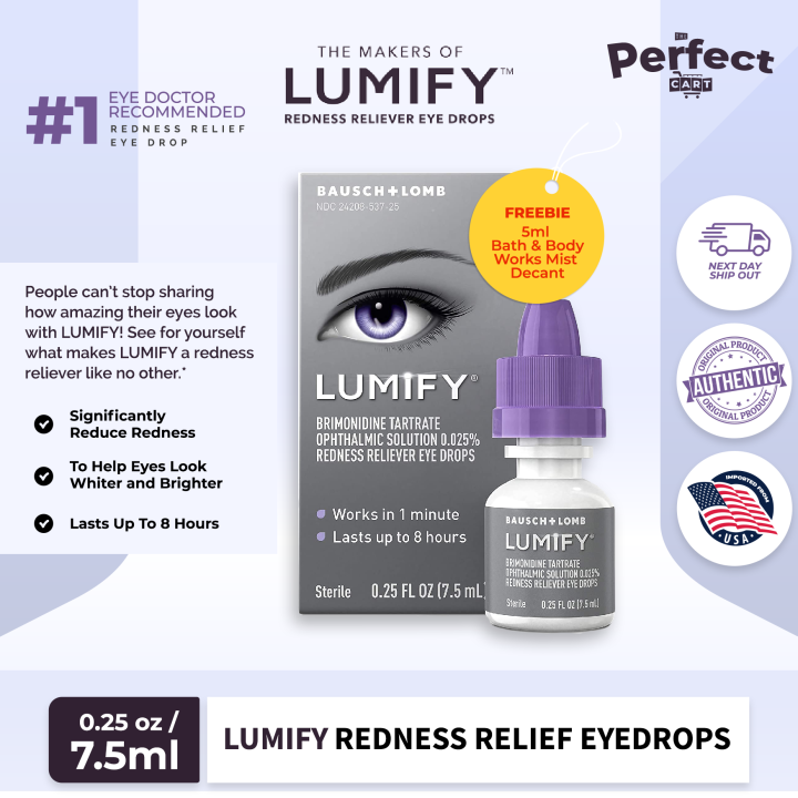 Lumify Redness Reliever Eye Drops 0.08 oz (2.5ml) I 0.25 oz (7.5ml