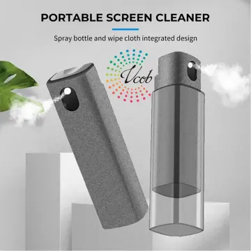 2in1 Microfiber Screen Cleaner Spray Bottle For Mobile Phone Ipad Computer  Microfiber Cloth Wipe Iphone Cleaning Glasses Wipes