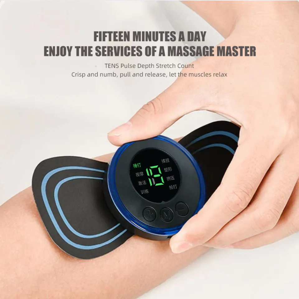 EMS Mini Electric Massager Stimulator Pain Relief Neck Back Leg Health Care  Relaxation Tool Cervical Portable Massage Sticker