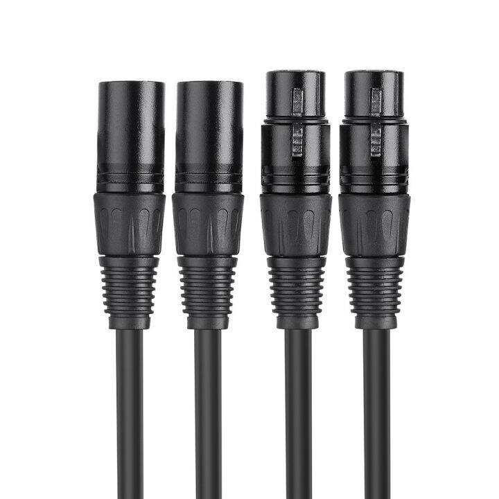 สายสัญญาณเสียง-xlr-male-to-xlr-female-ผู้-เมีย-1-5m-mic-cable-3pin-สายเคเบิล-ชายหญิง-สายลำโพงสายเคเบิลหุ้มฉนวนสำหรับเครื่องผสมไมโครโฟน