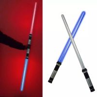 2PCS เลเซอร์ Lightsaber Boy Gril ของเล่น Darth Vaders ดาบคอสเพลย์ Bow ของเล่น Double Light Saber ดาบของเล่นเสียงเลเซอร์ Xmas ของขวัญ