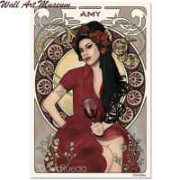 โปสเตอร์ Amy Winehouse กำหนดเองโปสเตอร์ภาพเขียน Kunst ของตกแต่งบ้าน Doek Stof Muur โปสเตอร์ Afdrukken Zijde 30X45cm40X60cm 1ชิ้นภายในกรอบหรือไร้กรอบ (การปรับแต่งผ้าใบวาดภาพและกรอบ)