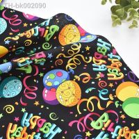 ◊❂ 110x50cm Cotton Happy Birthday Party Fabric Making Clothes and Dresses Kids Shirts Handmade Decoration Home DIY Cloth