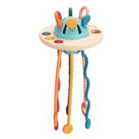 Baby Sensory Toys Montessori 3 in 1 Pull String Sensory Toys Travel &amp; Teething Toys for Car Seat/Stroller Baby Girl Boy Gifts regular