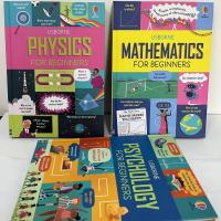3books/set English story picture books Usborne Mathematics  for Beginners  Physics for Business  Psychology for Business School English version
