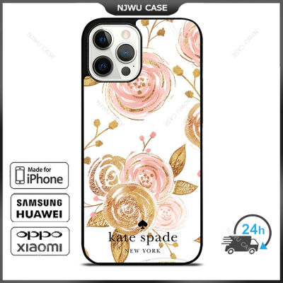KateSpade 018 Flower Phone Case for iPhone 14 Pro Max / iPhone 13 Pro Max / iPhone 12 Pro Max / XS Max / Samsung Galaxy Note 10 Plus / S22 Ultra / S21 Plus Anti-fall Protective Case Cover