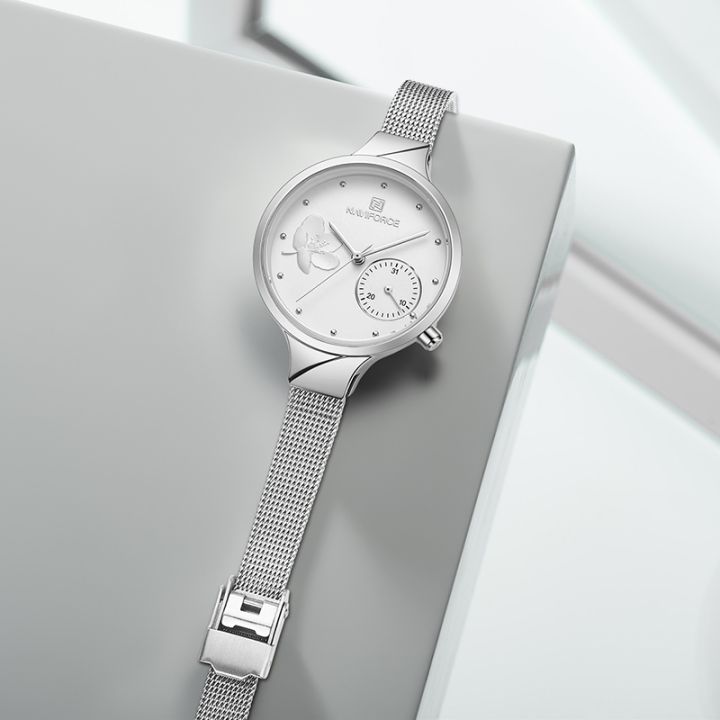 a-decent035-naviforce-womentop-luxuryfashion-steelwatch-ladiesflower-girl-clock-relogio-feminino
