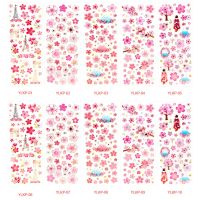 ۞✈ Glitter Magic Japanese Cherry Blossoms Sticker 3D Three-Dimensional Sticker Phone Notebook Diary DIY Gift Decoration For Girl