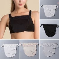 【YF】 New Silk Tube Bra With Elastic Band Women Easy Clip-on Lace Solid Color Mock Camisole Insert Wrapped Chest Overlay Modesty Panel