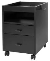 UPPSPEL Drawer unit on castors, black 40x58 cm (อุปป์สเปียล์ ตู้ลิ้นชักมีล้อเลื่อน, ดำ 40x58 ซม.)