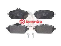 P50 118B ผ้าเบรก-F-แท้ BREMBO รุ่น Black : BENZ C-Class(W205/S205) ,E(W213) 200 13-&amp;gt; การันตีคุณภาพมาตรฐานโดย " เครอป อะไหล่ยนต์"