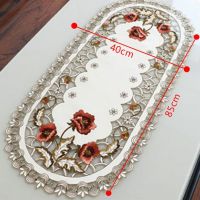 【YF】 Embroidered Rectangular Wedding Table Event Banquet Decoration Cover