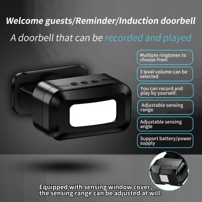 ◐☄ CACAZI Sensor Motion Doorbell Switch Infrared Business Door Bell for Store Wireless PIR Voice Prompter Visitor Welcome Guest