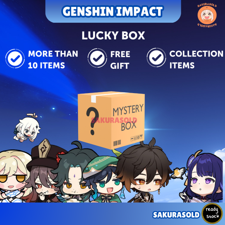 Genshin Impact Gift Set Box Genshin Gift Box Paimon Venti Zhongli Diluc ...