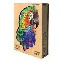 Wooden Jigsaw Kids Puzzle Parrot Animal Shapes Wooden Adults Puzzles Games For Children Educational Toys DIY Puzzle Crafts Gifts