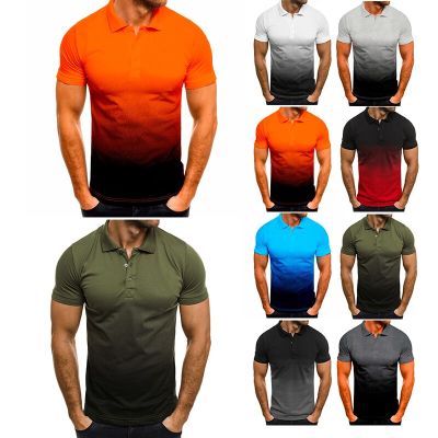 Men Short Sleeve 3D Print Sport Top Summer Breathable Casual Polo Shirts Bodybuilding Running t Shirts Business Fitness Shirts
