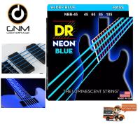 DR Neon Hi-Def Bass Strings สายเบส 4 สาย เรืองแสง - สีฟ้า รุ่น NBB-45