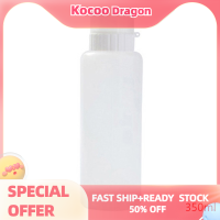 Kocoo ขวดบีบใส่เครื่องปรุง5รู1ชิ้น350มล. ขวดซอสมะเขือเทศมัสตาร์ดแบบบีบอุปกรณ์ทำครัวโถใส่ซอส