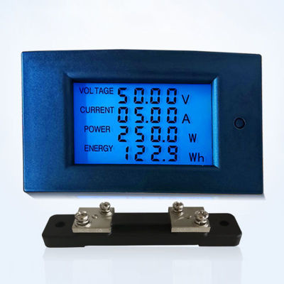DM-50ไฟฟ้ากระแสตรง7.5 -100V 0 -50A แรงดันกระแสไฟฟ้าเครื่องวัดพลังงานกระแสไฟฟ้าพร้อมหน้าจอโวลต์มิเตอร์แอมมิเตอร์ความแม่นยำสูงดิจิตอลมัลติมิเตอร์จอ LCD