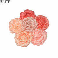 34pcslot Handmade Artificial Satin Burned Peony Flower Hairpin Hair Clip Apparel Headwear DIY Accessories TH240