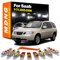 MDNG 14Pcs หลอดไฟ LED ภายในแผนที่ Trunk Light Kit Canbus สำหรับ Saab 9-7X 97X 2005 2006 2007 2008 2009มารยาทโคมไฟป้ายทะเบียน