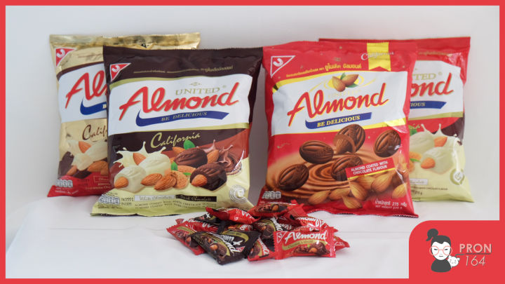 united-almond-chocalateช็อกโกแลตเคลือบอัลมอนด์-มี-2-รสในถุงเดียวกัน-275กรัม-จำนวน-50เม็ด-รส-white-ch-amp-dark-ch