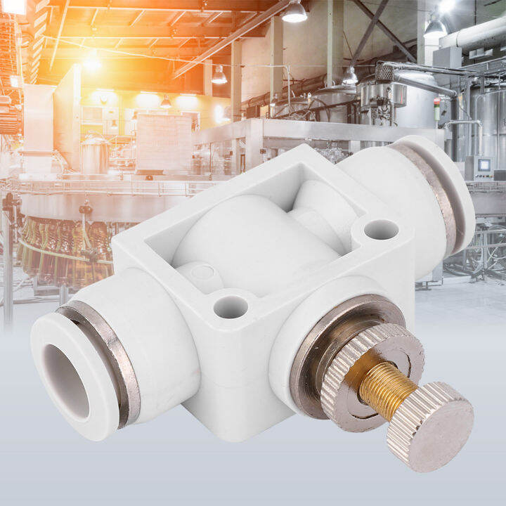 2-ชิ้นสีขาว-pneumatic-air-ตัวควบคุมความเร็ววาล์ว-quick-coupling-ขั้วต่อคันเร่ง-push-to-connect-สำหรับเครื่องมือนิวเมติก