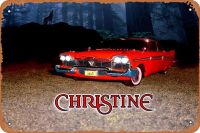 Christine Plymouth Fury 1958โปสเตอร์โลหะป้ายดีบุก8 "X 12" วินเทจย้อนยุคมนุษย์ถ้ำเครื่องตกแต่งฝาผนัง