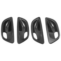 4Pcs Carbon Fiber Interior Door Handle Bowl Cover Trim For 5 Series F10 2011-2016