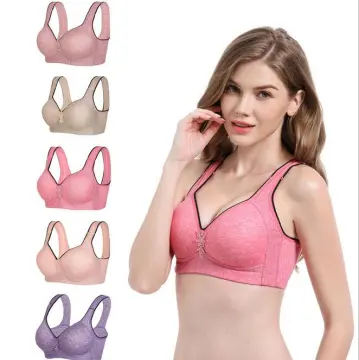 Cheap Women's Soft Comfort Bra Size 36-42 B C Cup Breathable Lingerie Pink  Nude Color Vest Brassiere