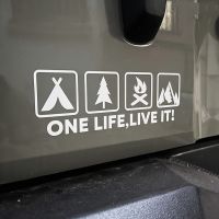 【CC】 it Camping Outdoor Enthusiast Car Sticker Survival Quadruple Decal for Window Tail