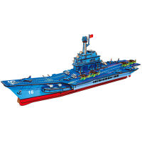 3D Wooden Puzzles Ship Jigsaw Ferry Model DIY Kids Educational Toys For Children Sailing Boat Liaoning Aircraft Carriers