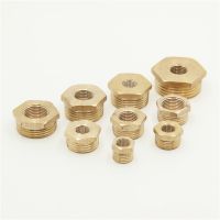 Brass Hex Bushing Reducer Pipe Fitting 1/8 1/4 3/8 1/2 3/4  Threaded Reducing Copper Water Gas Adapter Coupler Connector Valves