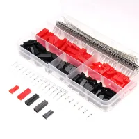 480Pcs/lot Wire Jumper Pin Connector Dupont Male/Female 2.54mm Red Black Electrical Wire Cable Housing Kit with Box