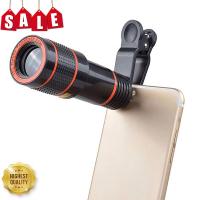 8X 12X Telescope Zoom lens Monocular Mobile Phone camera Lens for iPhone Samsung Smartphones for Camping hunting Sports Smartphone Lenses