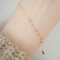 COD SDGREYRTYT Handmade custom wild and cute American 14K gold-filled gold-filled heart stitching bracelet anklet girlfriends bracelet