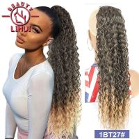 【YF】 Synthetic Drawstring Puff Ponytail Afro Kinky Curly Hair Extension Clip Tail African 60CM Lihui