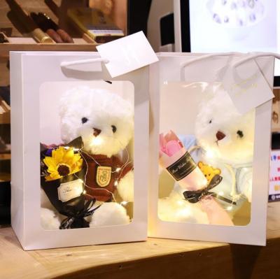 ตุ๊กตาหมีตุ๊กตาหมีการ์ตูนหมีกล่องของขวัญของเล่นสำหรับแฟนวันเกิด30Cm