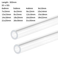 【CW】Uxcell 2pcs OD 8-35mm Transparent Acrylic Tube Rigid Round 305mm Length PMMA Organic Plastic Fittings