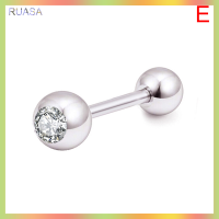 ต่างหูแกนเจาะกระดูกอ่อนเกลียว Tragus ดอกไม้ RUASA Cincin Kuping สแตนเลส