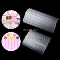 100Pcs Acrylic Sticks Clear Reusable Candy Cake Pops Stick for Making Lollipops Bread Cake  Cookie Accessories