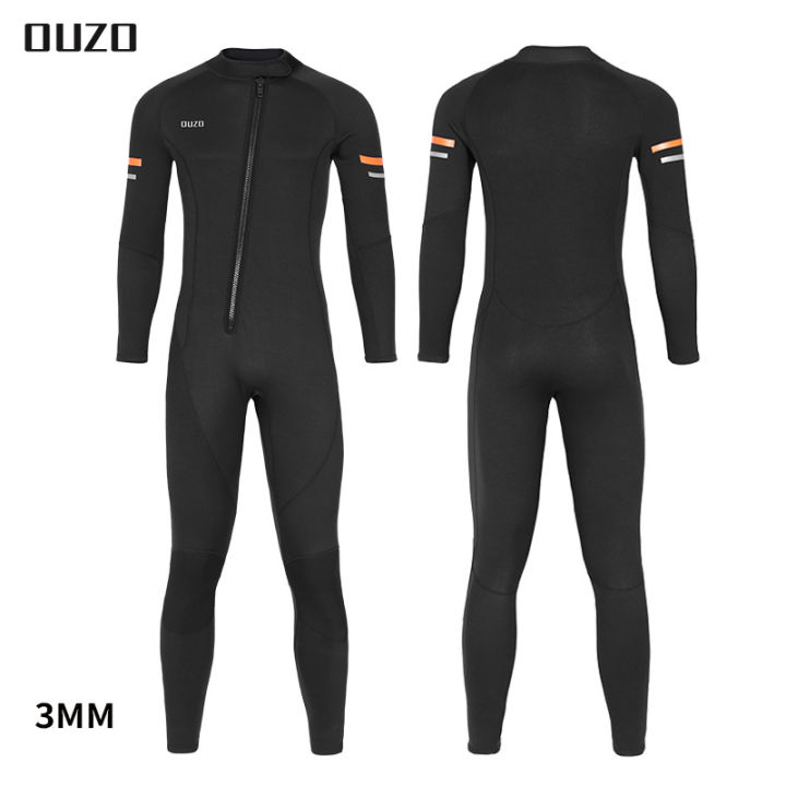 cod-ouzo-ของใหม่-3mm-ชุดดำน้ำแบบวันพีซสำหรับผู้ชายชุดดำน้ำกันหนาวเพิ่มความหนาชุดดำน้ำเล่นกระดานโต้คลื่นชุดว่ายน้ำฤดูหนาว-christmas-gift