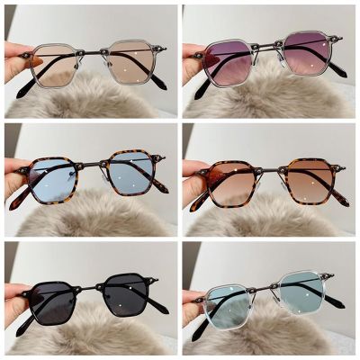 New Unisex Rectangle Vintage Sunglasses Metal Literary  Classic Streetwear Eyeglasses Lady Cat Eye Casual Goggles Cycling Sunglasses