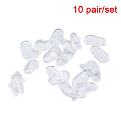 10 Pairs Air Chamber Silicone Anti Slip Nose Pads Screw-in For Eyeglasses Eyewear Glasses Accessories