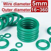 Wire Diameter 5mm Fluororubber O-Ring 13mm-400mm Gasket Ringcorrosion Resistant 5Pcs