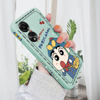 เคสโทรศัพท์สำหรับ OPPO A78 4G ลายการ์ตูน Shin-Chan Action Kamen เคสโทรศัพท์ดีไซน์ด้านข้างลายขอบสี่เหลี่ยมปลอกซิลิโคนน้ำเคสกล้องคลุมทั้งหมด