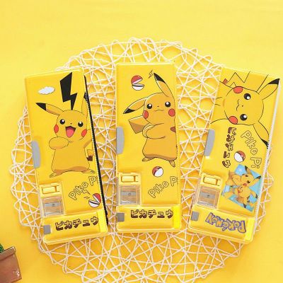 JOJO เคสปากกาเคสกล่องดินสอ Pikachu King แม่เหล็กกล่องเครื่องเขียนเด็กพร้อมมีดม้วนคู่สองชั้นความจุขนาดใหญ่มัลติฟังก์ชั่น